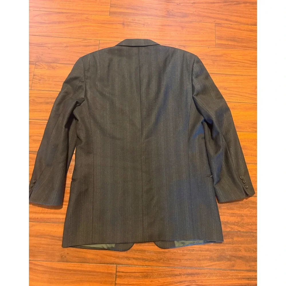 Vintage Valentino Uomo Mens 41R Pure Virgin Wool Pinstripe blazer Made in Italy